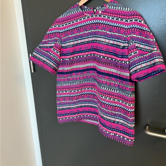 sass & bide size 6 (see measurements) GUC Pink and Navy Textured bright tweed - Picture 2 of 14